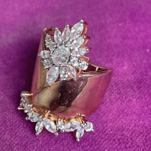 Rose Gold Double Crown Statement Ring