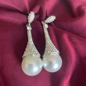 Crystal Teardrop Pearl Pendant