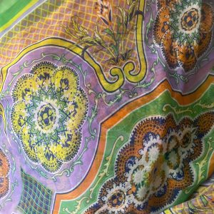 Lightweight Gauze Floral Oblong Shawl