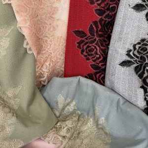 Rose Border Metallic Shawl (Style 1221)